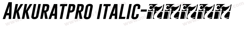 Akkuratpro italic字体转换